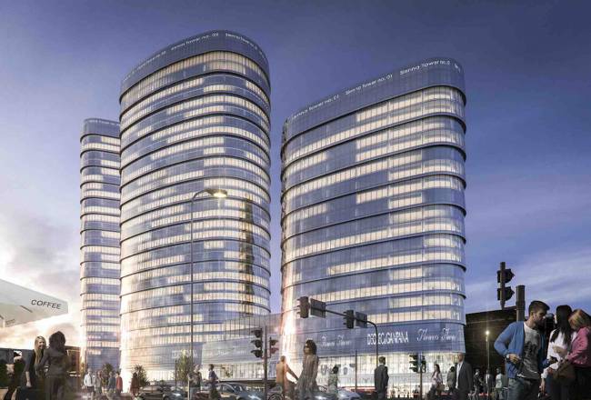 The Second Tower of The Warsaw HUB Topped Out